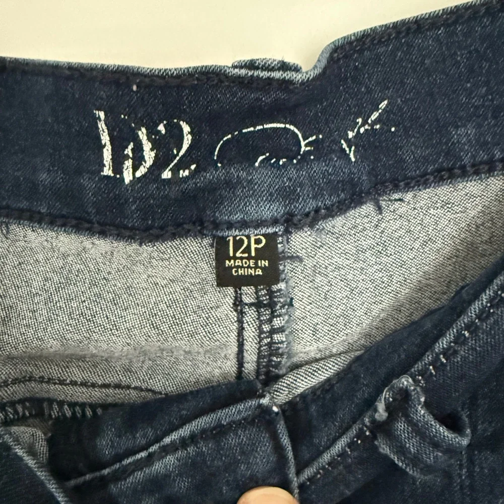 JD2‎ INC International Concepts Womens Dark Wash Straight Jeans  Size 12P Y2K